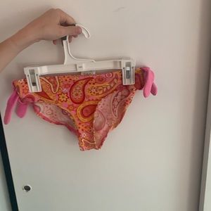 Lands End Orange and Pink Paisley Swim Suit Bottom